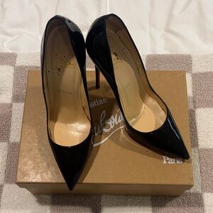 Christian Louboutin So Kate 120 Patent Black Heels